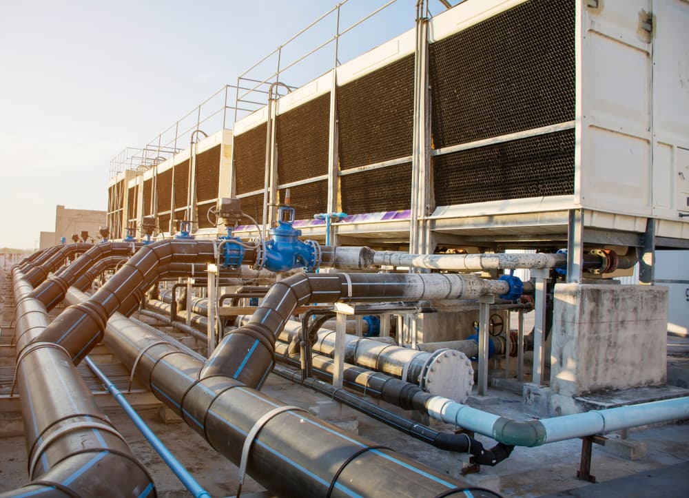 What is a field erected cooling tower