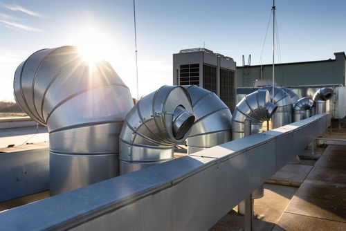 What HVAC system is used in commercial buildings